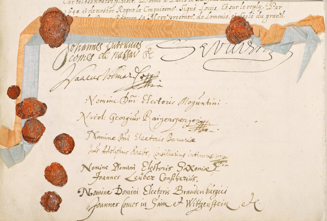 Fördraget i Westfalen, undertecknat i Munster den 24 oktober 1648 (se 212750) av French School