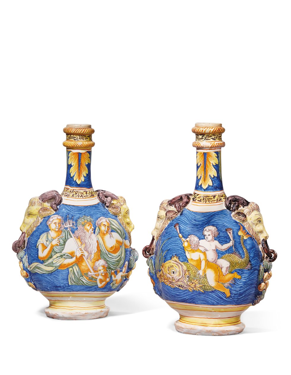 Två kalebasser, Nevers, ca 1680-1700 av French School
