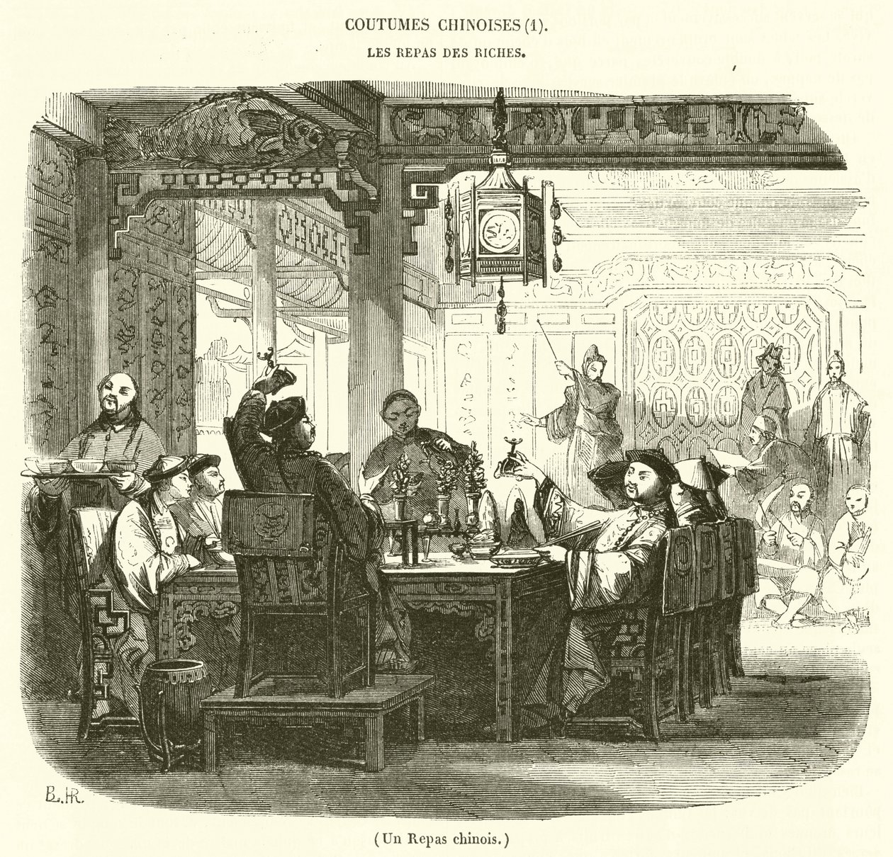 En kinesisk måltid (gravyr) av French School