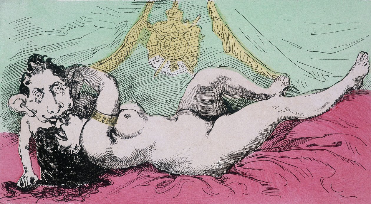 Under Imperiet: En prins utbildning. Skämtteckning om Eugene Louis Napoleon (1856-1879), son till Napoleon III. sd. 1800-talet av French School