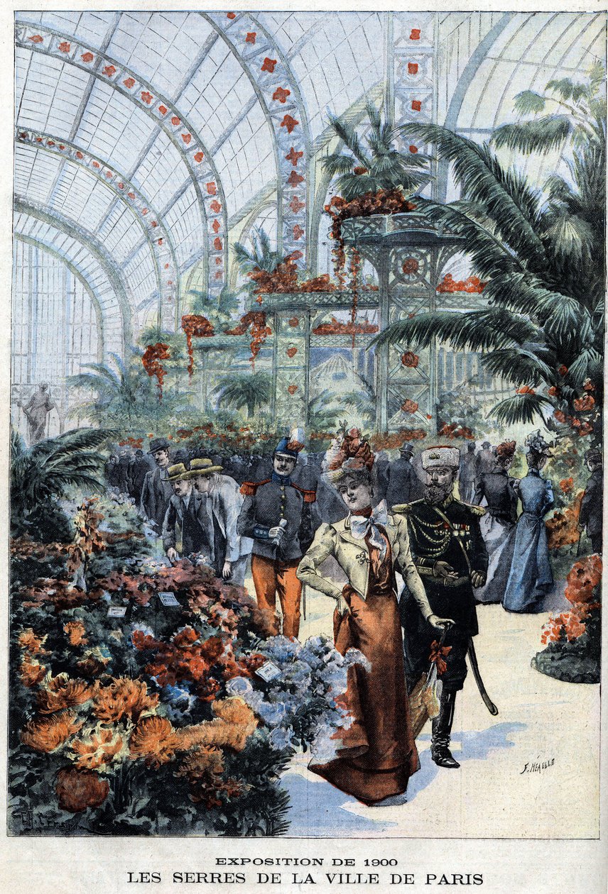Universell utställning av Paris 1900: växthusen vid Palais de l
