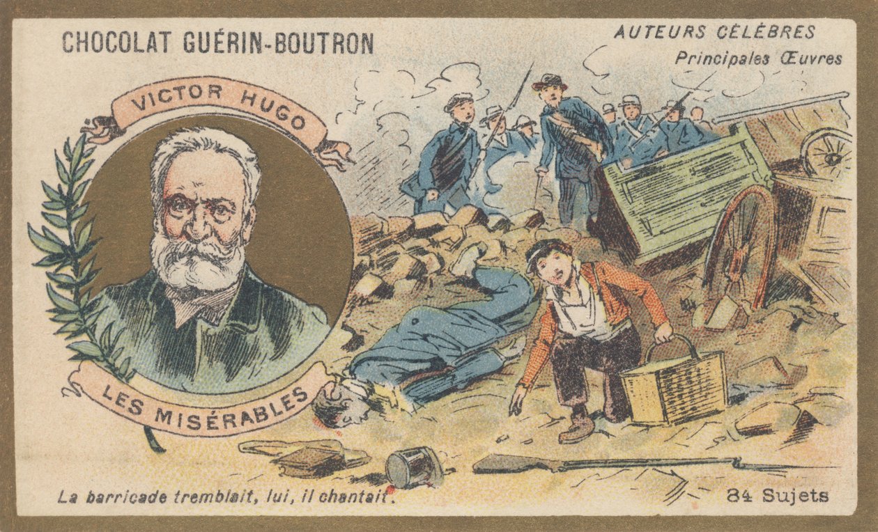 Victor Hugo (1802-1885), fransk poet, dramatiker, författare och romanförfattare, författare till "Les Miserables", roman (1862) av French School