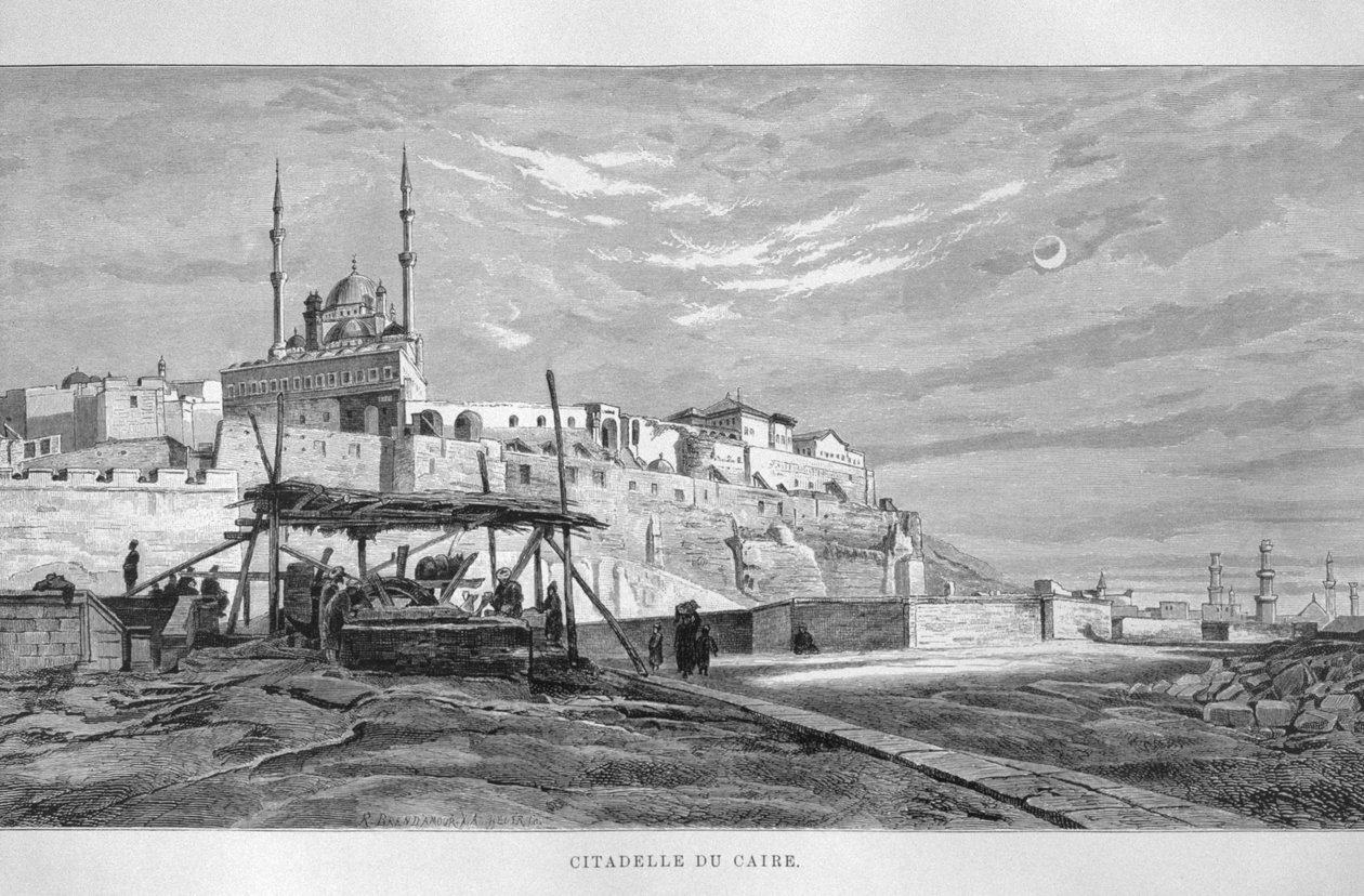 Utsikt över Kairos citadell, från LEgypte av Georg Moritz Ebers, 1881 av French School