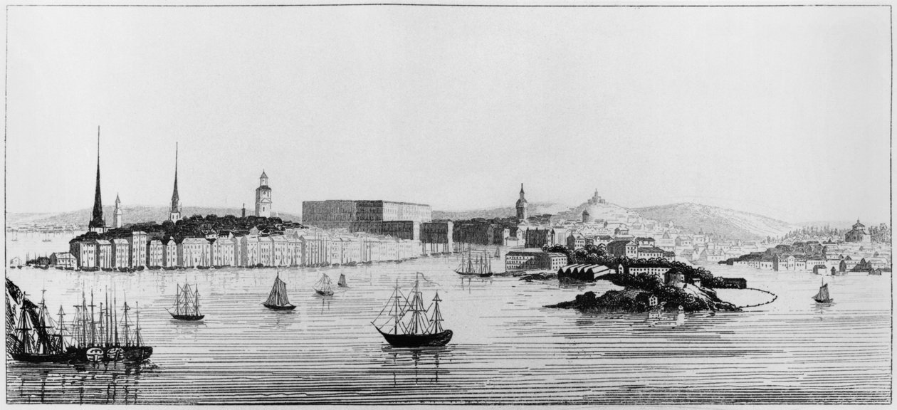 Utsikt över Stockholm, 1841 av French School