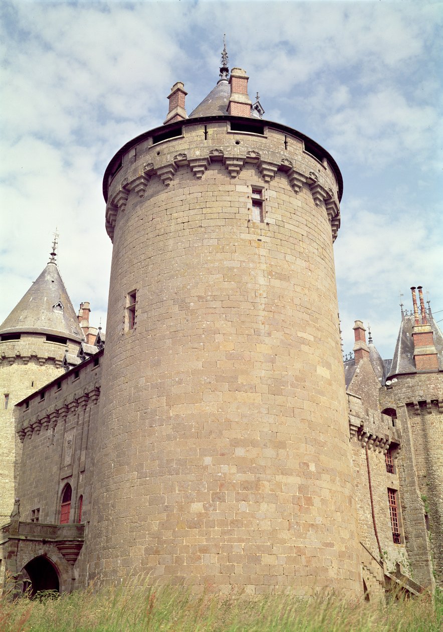 Utsikt över slottets torn, 1300-1400-talet av French School
