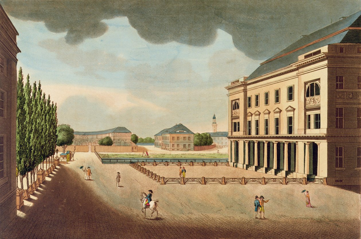 Utsikt över Berlinbörsen, tidigt 1800-tal av French School