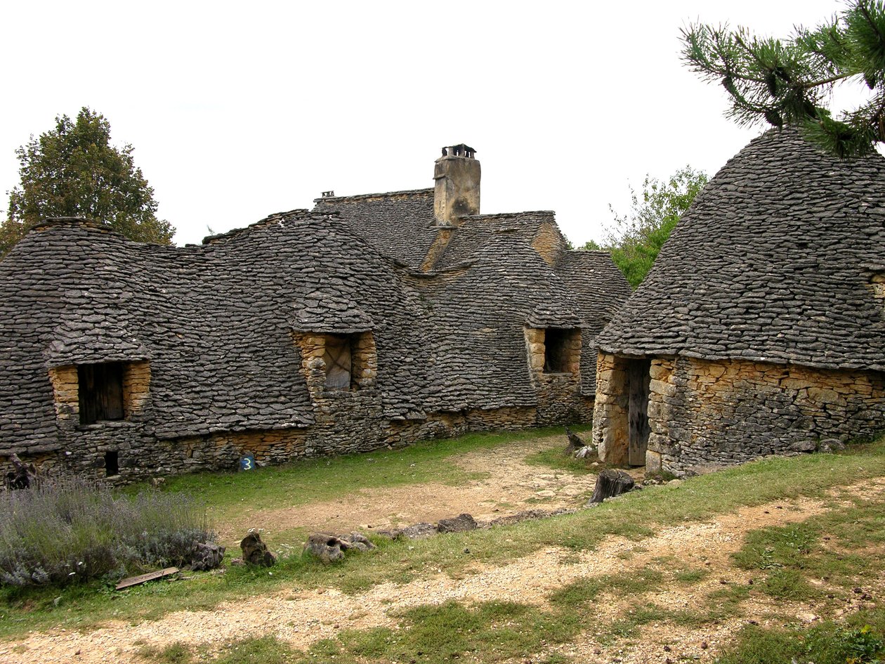 Utsikt över Cabanes de Breuil av French School