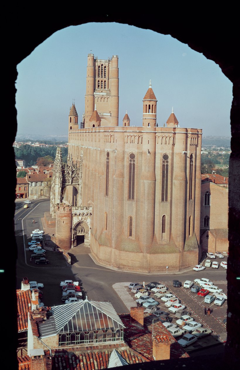 Utsikt över katedralen Sainte-Cecile, 1277-1392 av French School