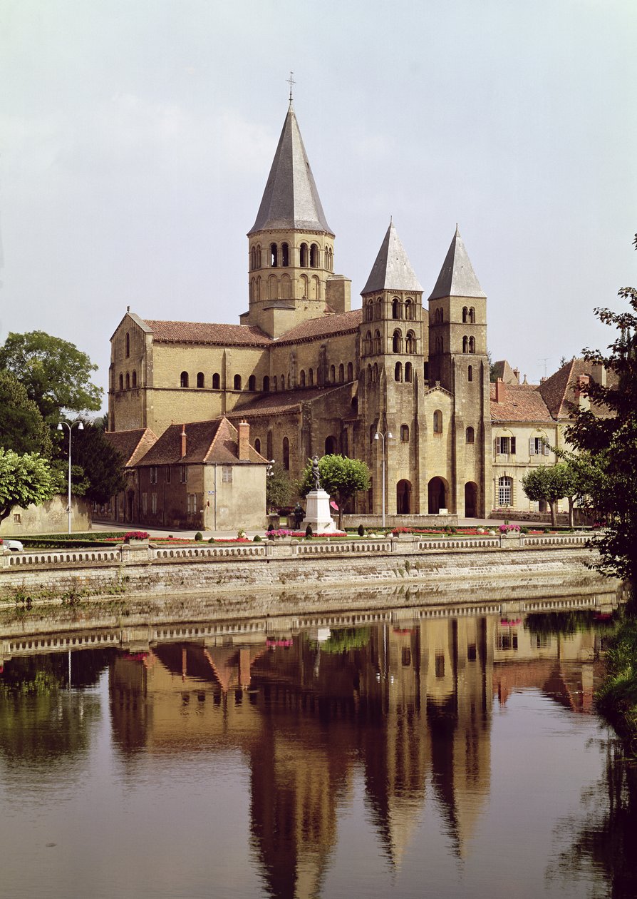 Utsikt över kyrkan Notre-Dame, 1000-1100-talet av French School
