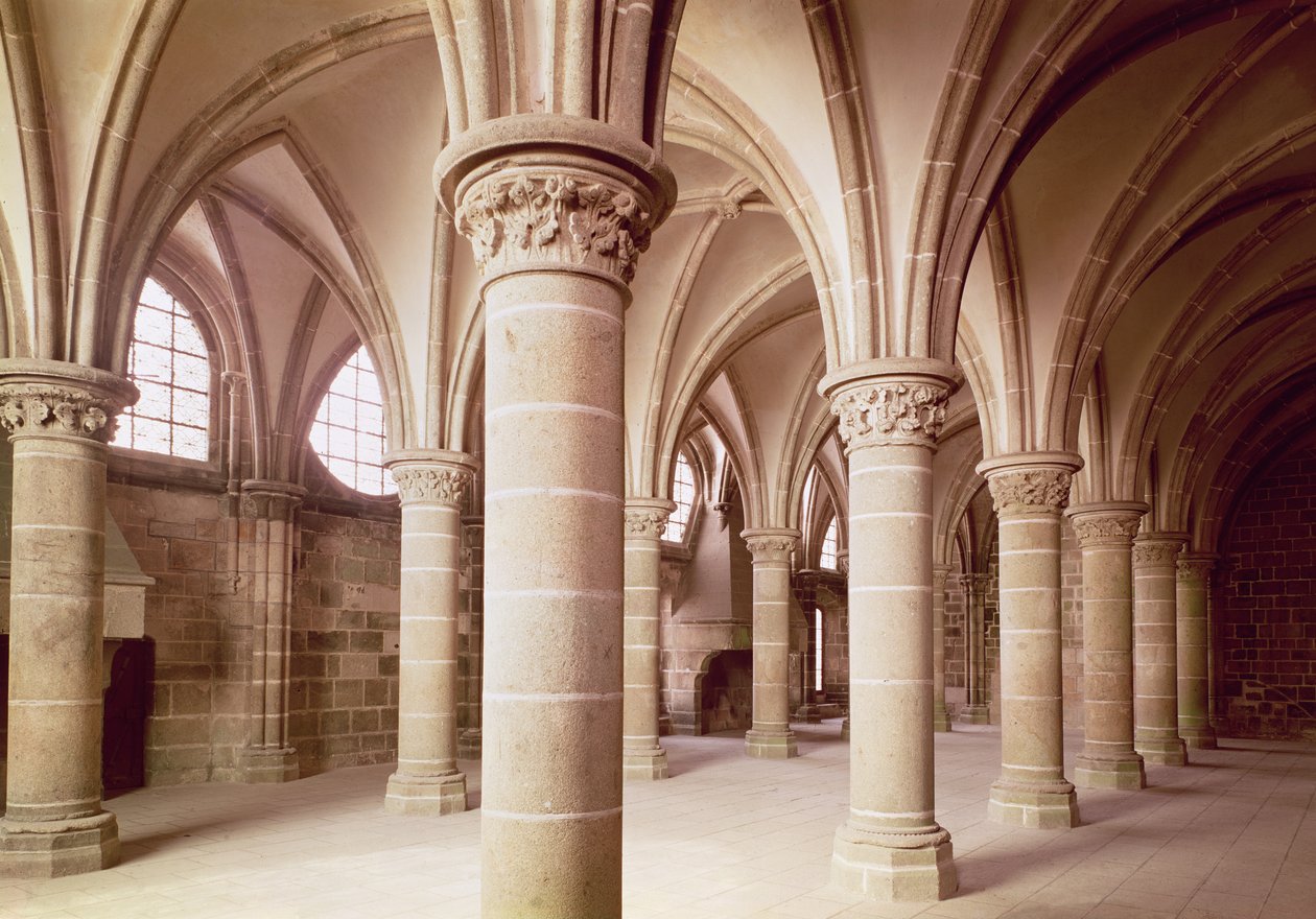 Utsikt över Salle des Chevaliers, tidigare scriptorium av French School
