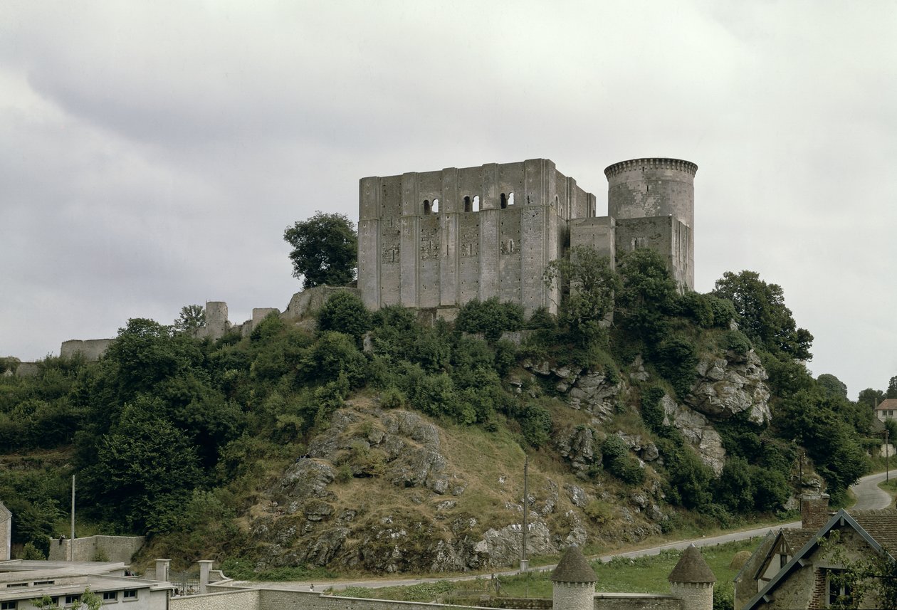 Utsikt över Tour de Talbot och slottet (se även 87682) av French School