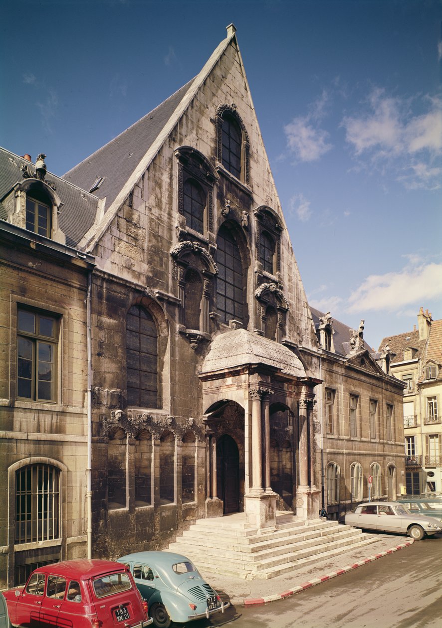 Utsikt över fasaden på Palais de Justice, byggt 1572 av French School