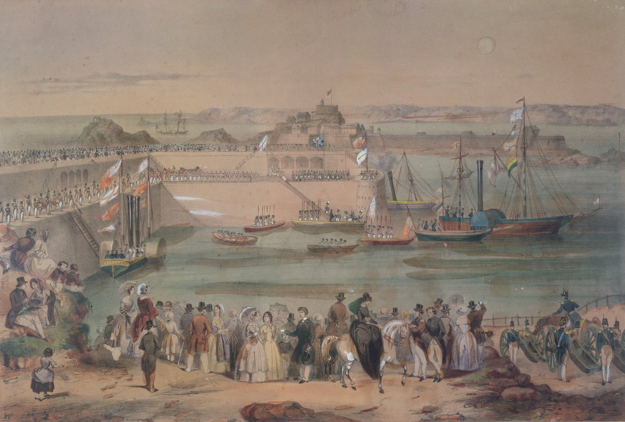 Besök av drottning Victoria i Jersey 1846, 1847 av French School