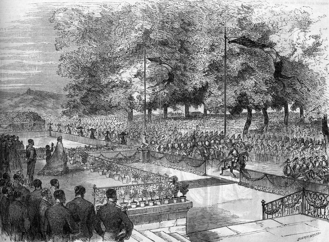 Besök i Lorraine av imponen Elisabeth av Österrike (Sissi) (1837-1898) av French School