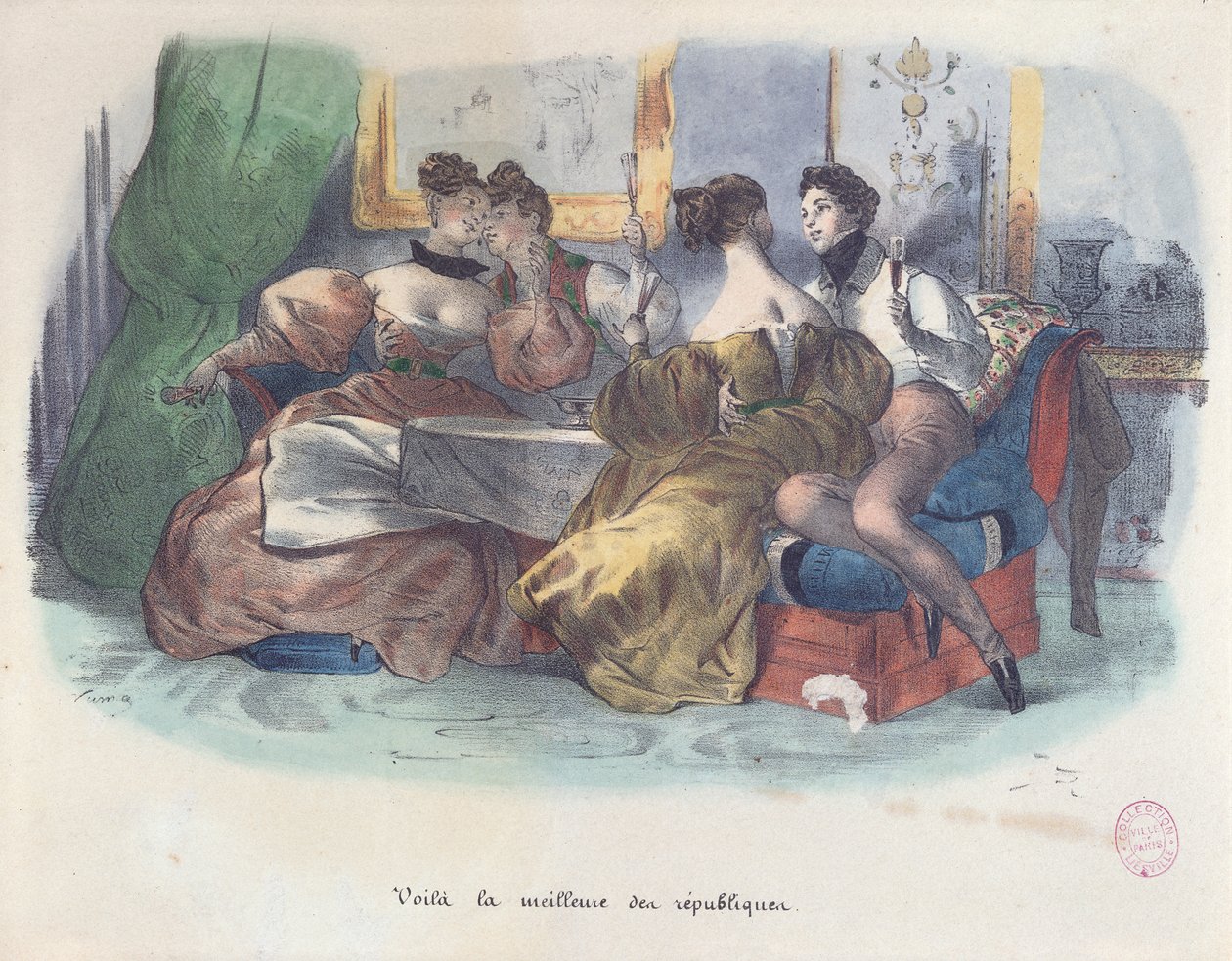 Där har du det, det bästa av republiker, karikatyr av revolutionen 1848 av French School