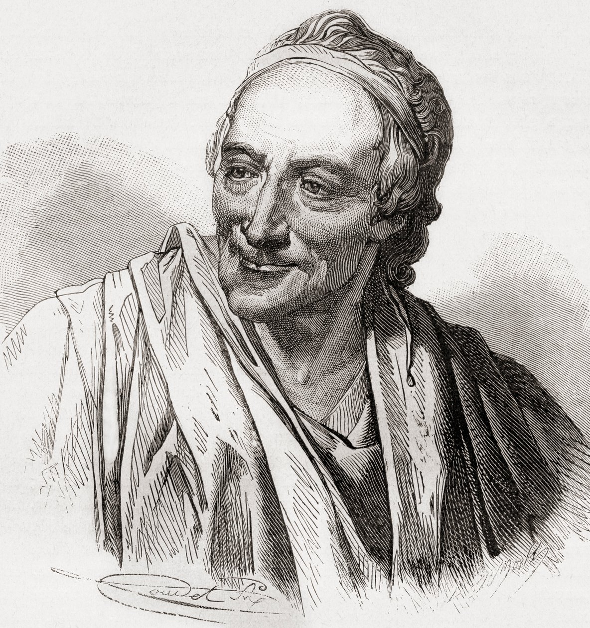 Voltaire, från History of France, publicerad c.1880 av French School