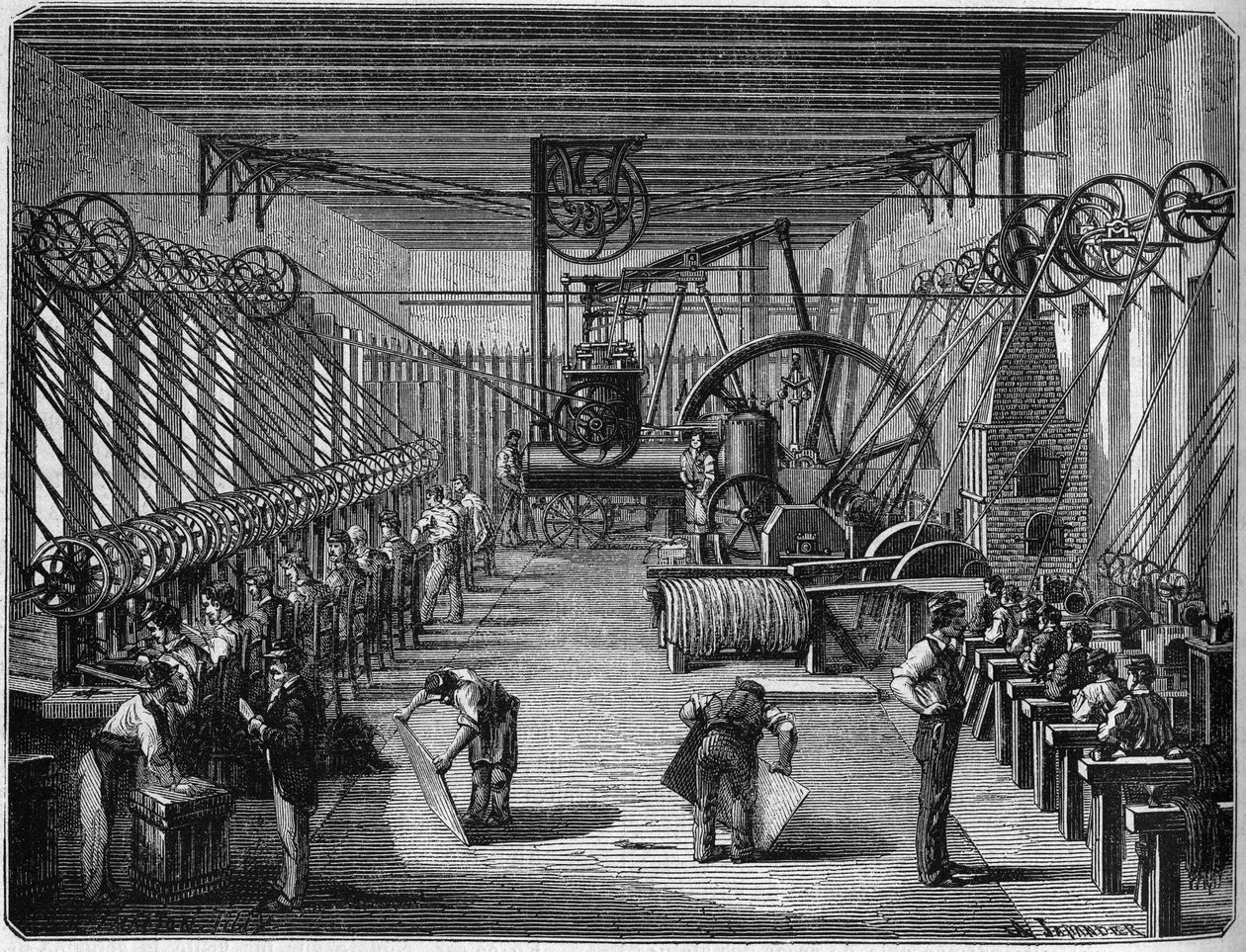 Kriget 1870: Fabrik för tillverkning av explosiva kapslar (kapslar). Bayonne, Pyrenéerna Atlantique (64) av French School