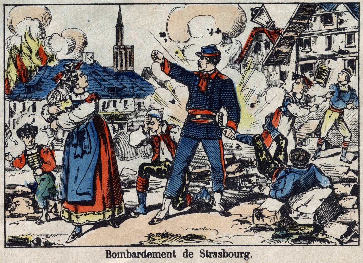 Kriget 1870 mellan Frankrike och Preussen: Belägring och bombning av Strasbourg av French School