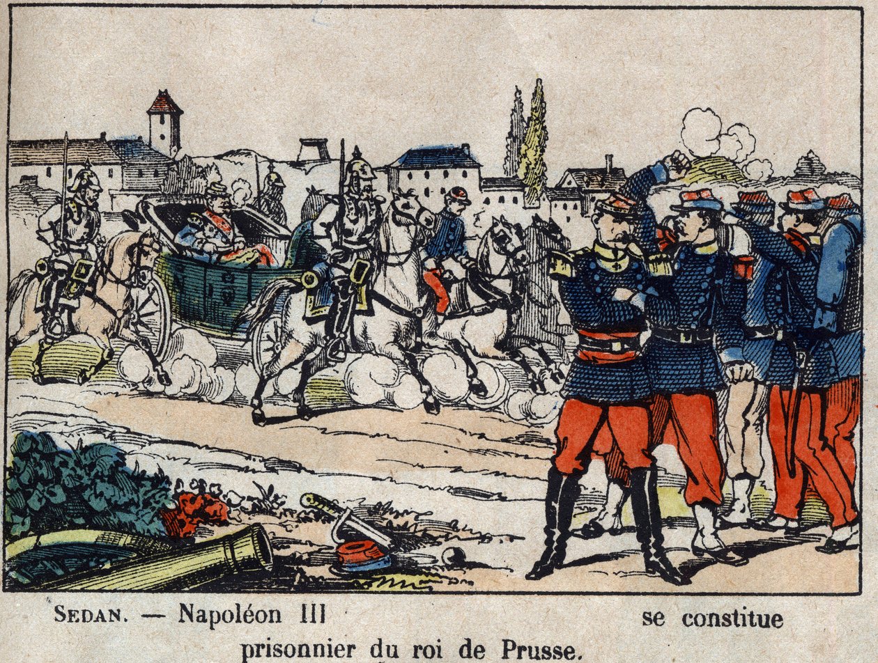 Kriget 1870 mellan Frankrike och Preussen: Slaget vid Sedan, kejsar Napoleon III (Louis Napoleon Bonaparte av French School