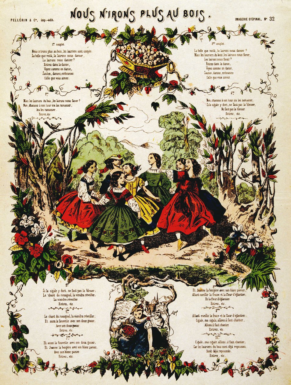 Vi kommer inte att gå till skogen längre - Epinals bilder. sd. 1800-talet. av French School