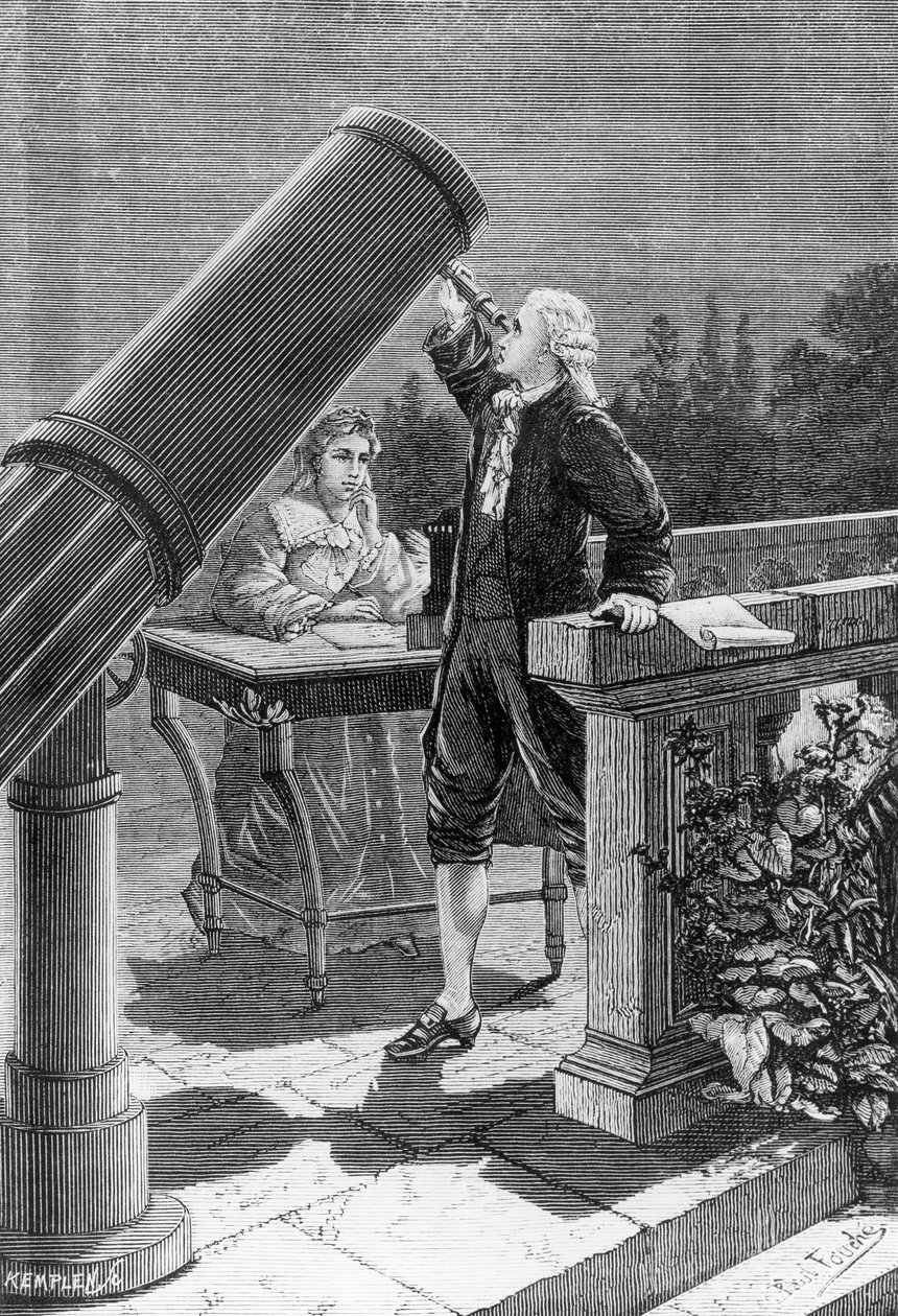 William Herschel (1738-1822) Upptäcker planeten Uranus av French School