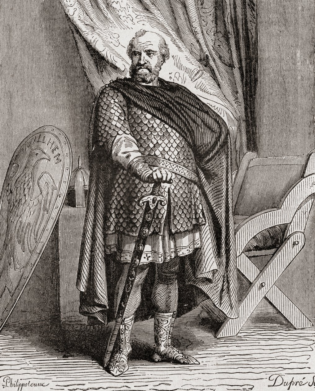 Vilhelm I, från Frankrikes historia, c.1880 av French School