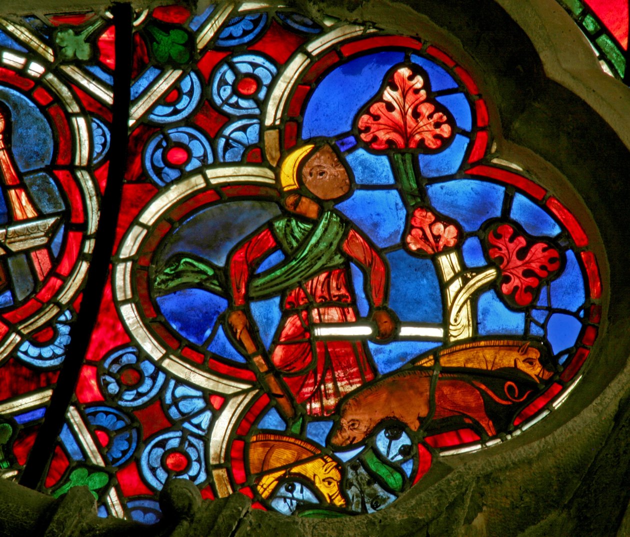 Window Ew som visar Månadernas arbete. november av French School