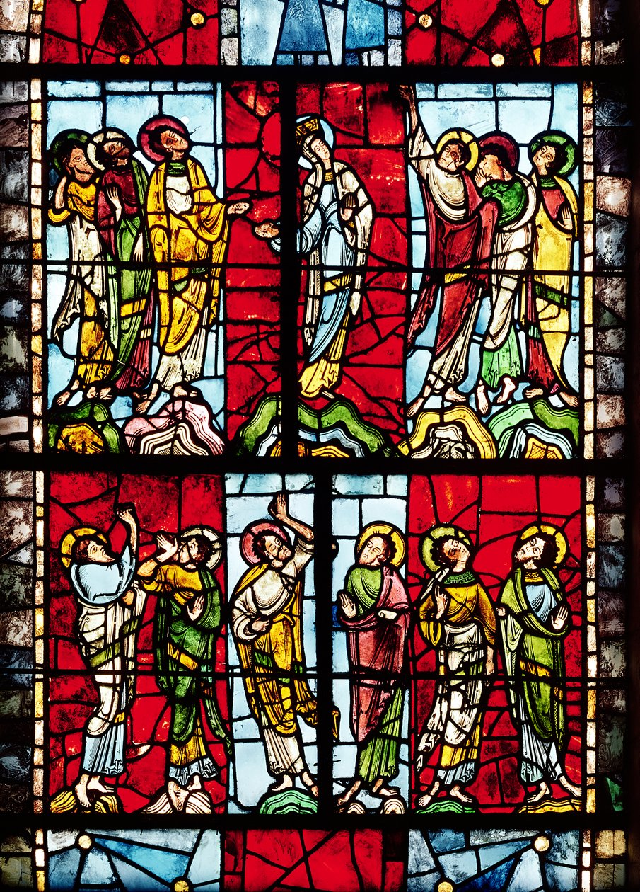 Fönster som visar Kristi himmelsfärd, c.1145 av French School