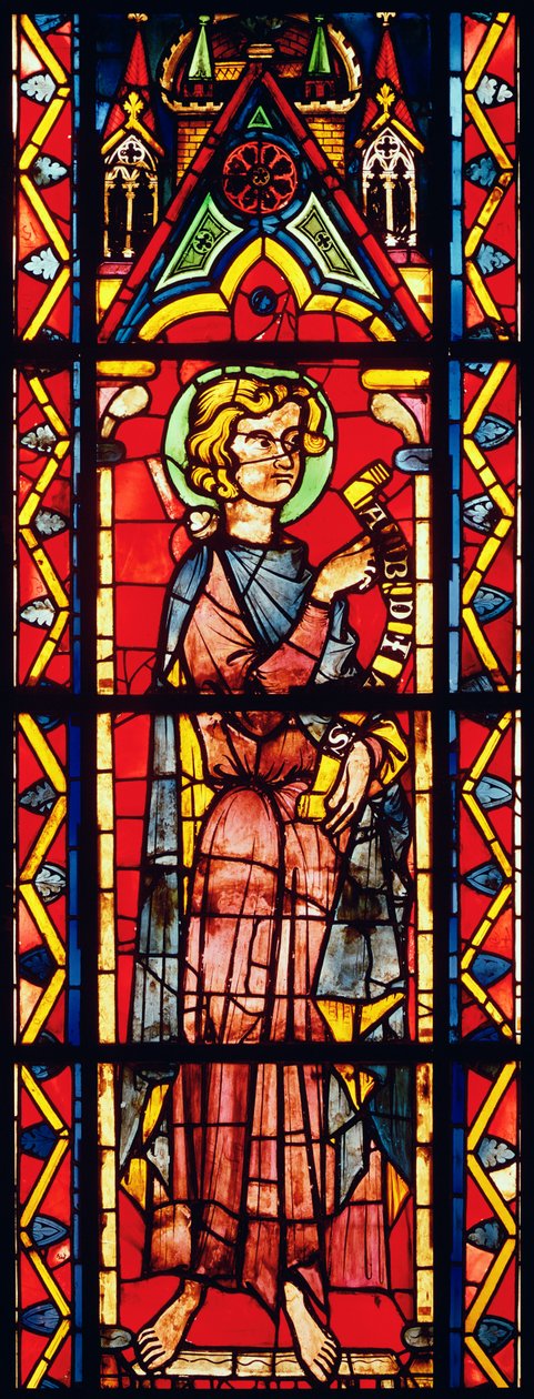 Fönster föreställande profeten Obadja, ca 1270-75 av French School
