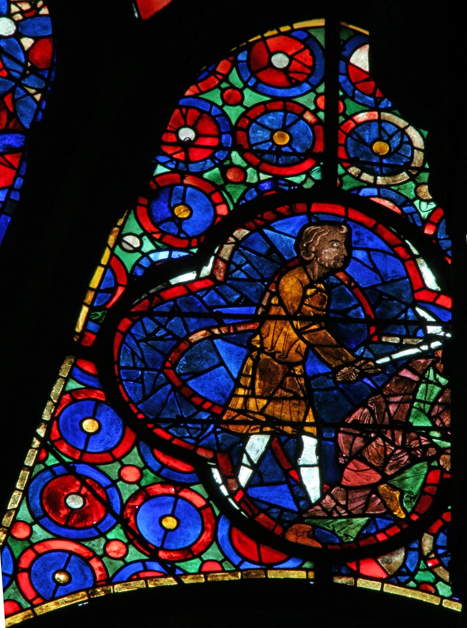 Fönster w115 som visar Kain dödar Abel av French School