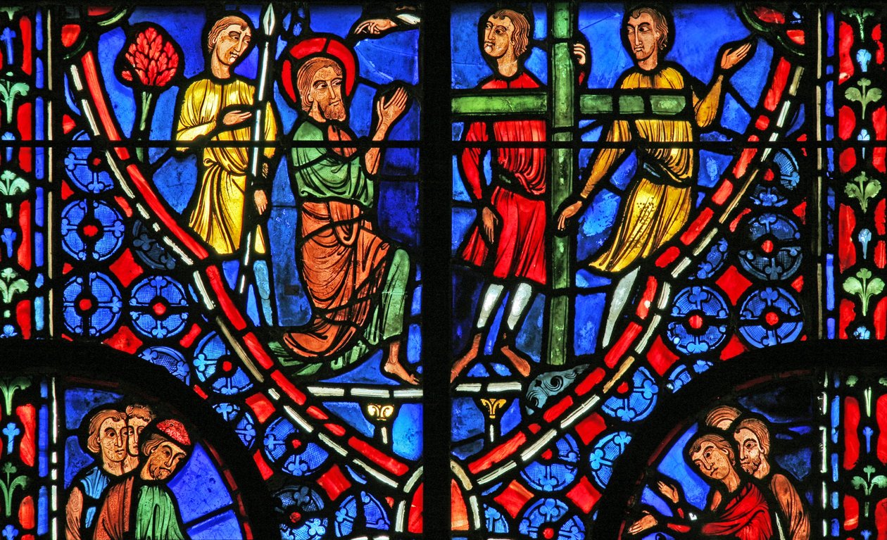 Fönster w11 föreställande St Andrew före hans kors av French School
