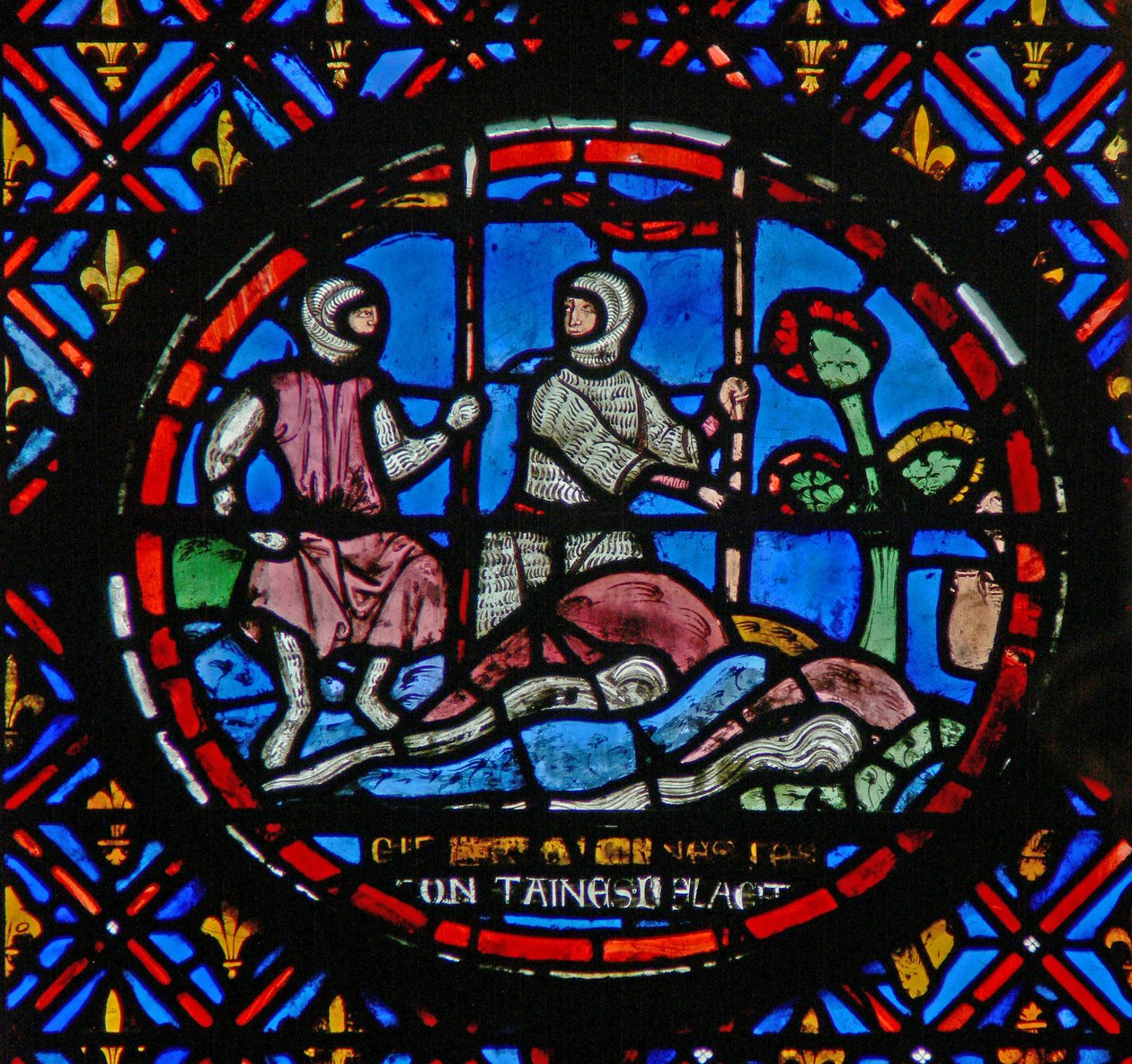 Fönster w12 bevakning av vattenkällorna Judith VII 9-11 av French School