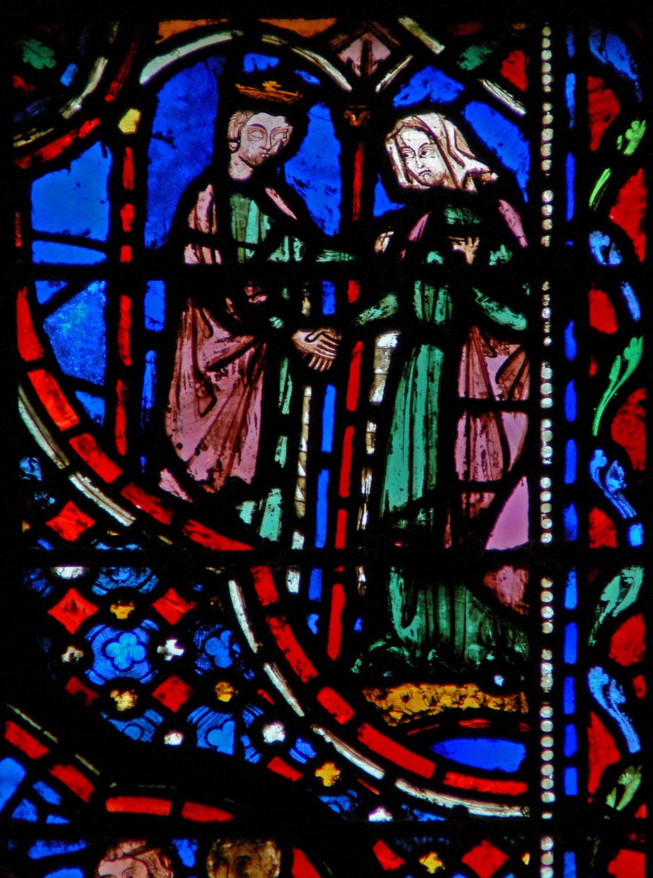 Window w14 David gifter sig med Abigail I Sam XXV 42 av French School