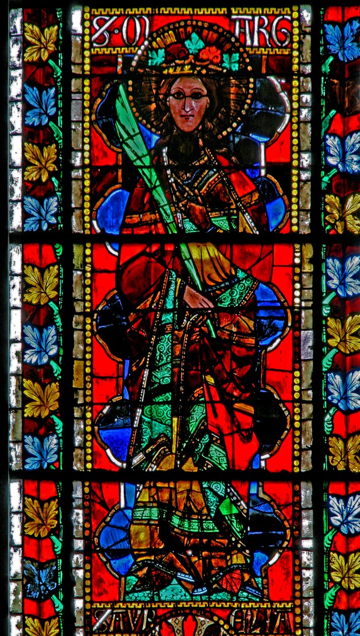 Fönster w202 föreställande St Margaret av French School