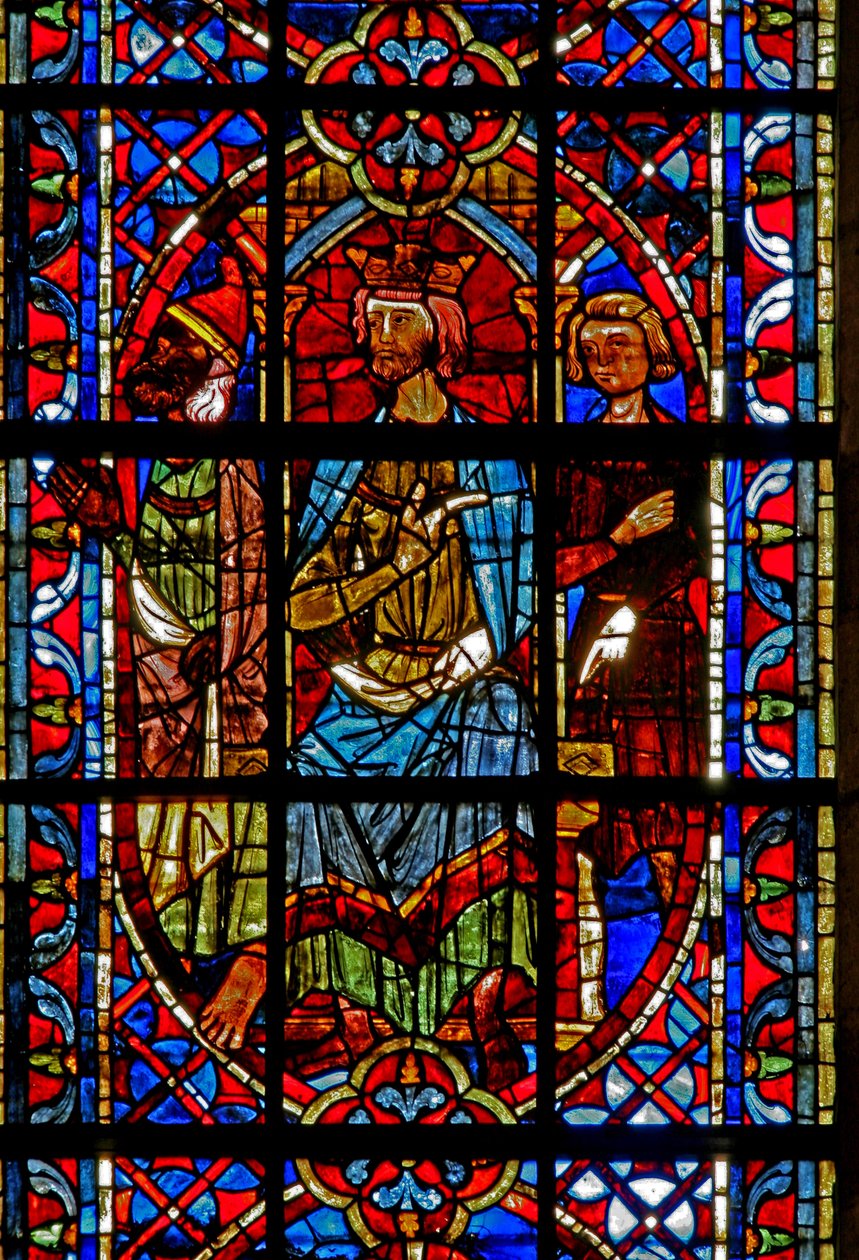Fönster w204 föreställande St Peter och St Paul före kejsar Nero av French School