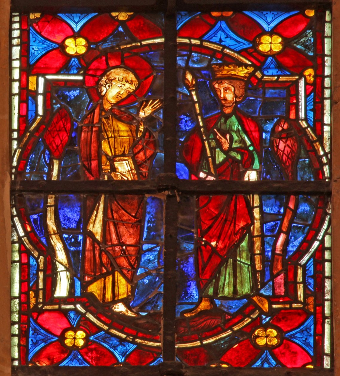 Fönster w212 föreställande Johannes Döparen före Herodes av French School