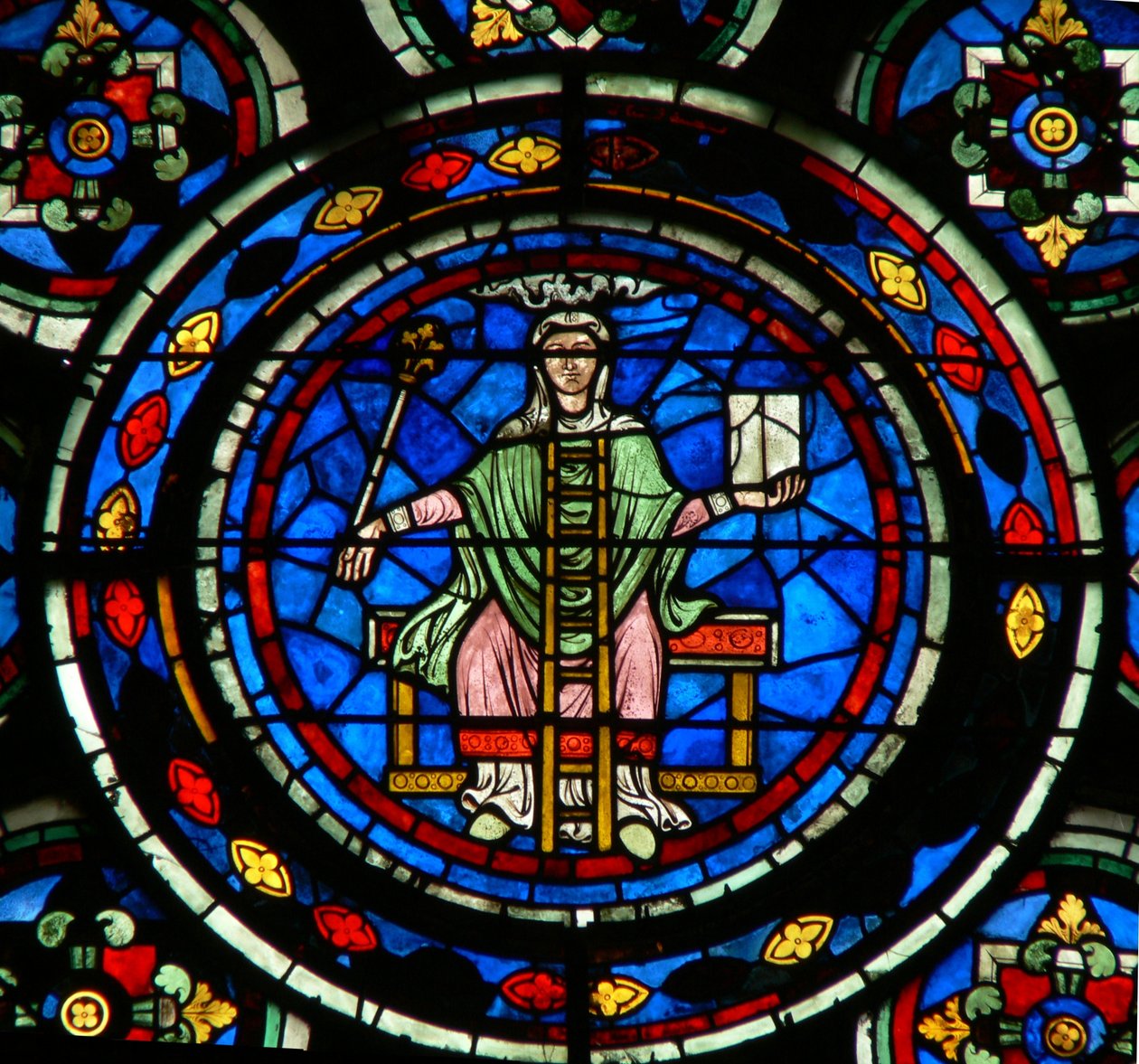 Fönster w235 som visar Liberal Arts: Philosophy (mestadels modern) av French School