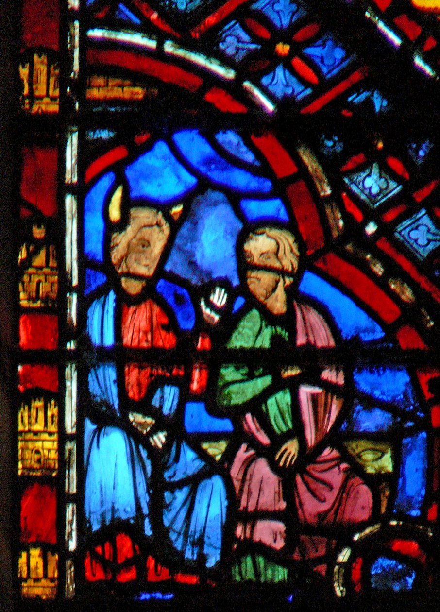Fönster w2 Moses och Aron sitter av French School