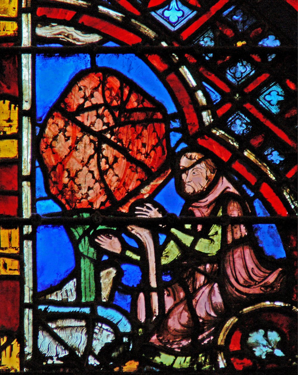 Fönster w2 Moses som herde Ex III 1 av French School