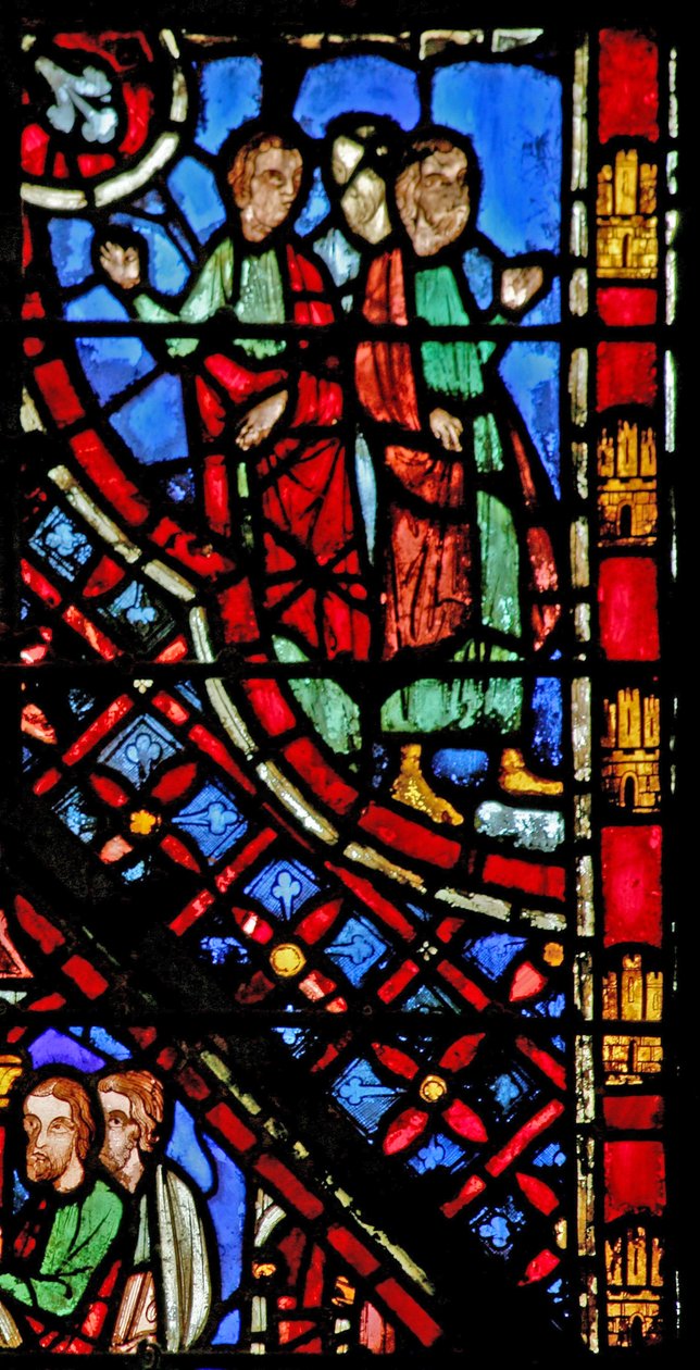 Fönster w2 Moses före farao Ex VIII 8 av French School
