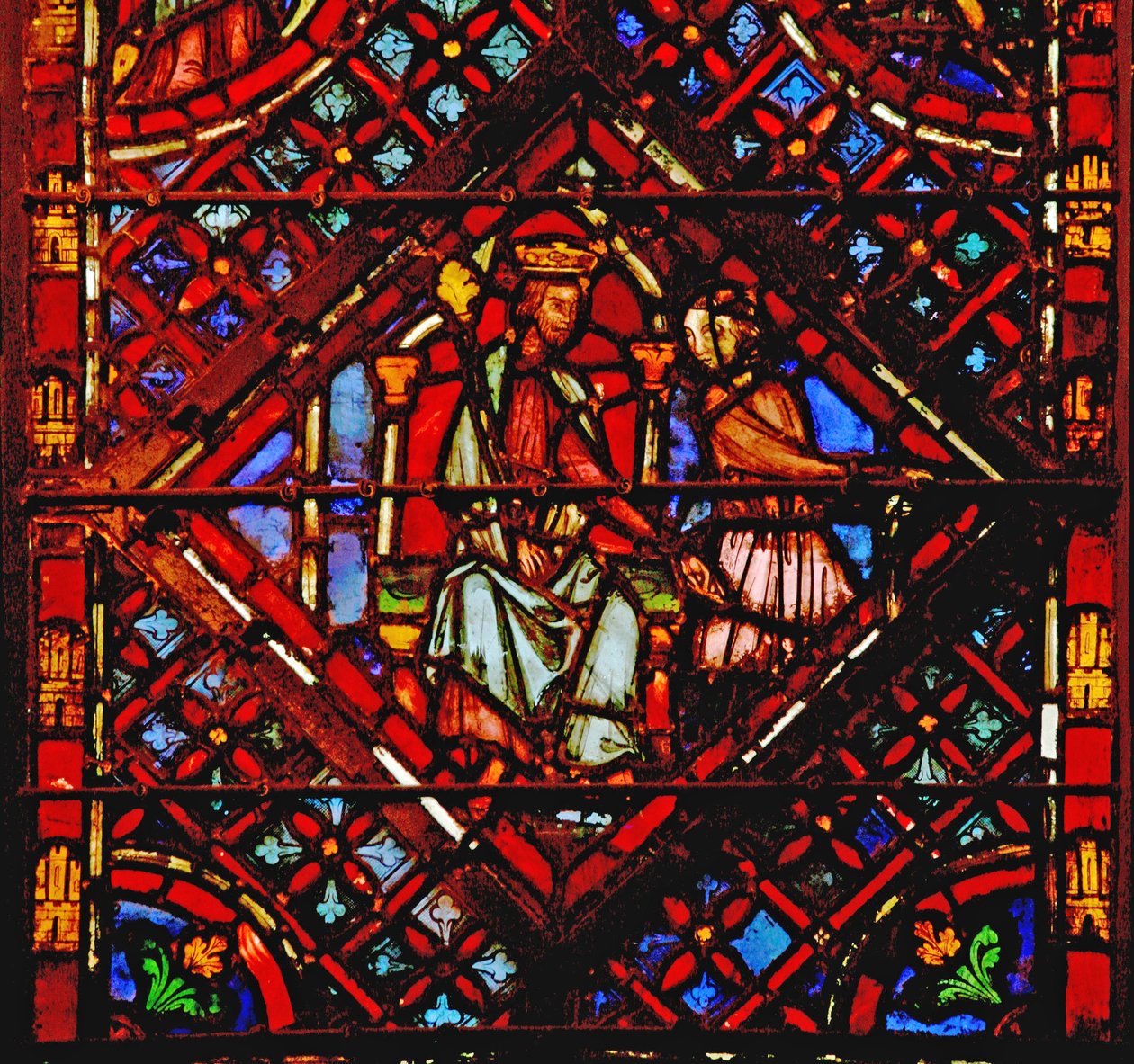 Fönster w2 Moses lämnar faraos palats Ex II 15 av French School