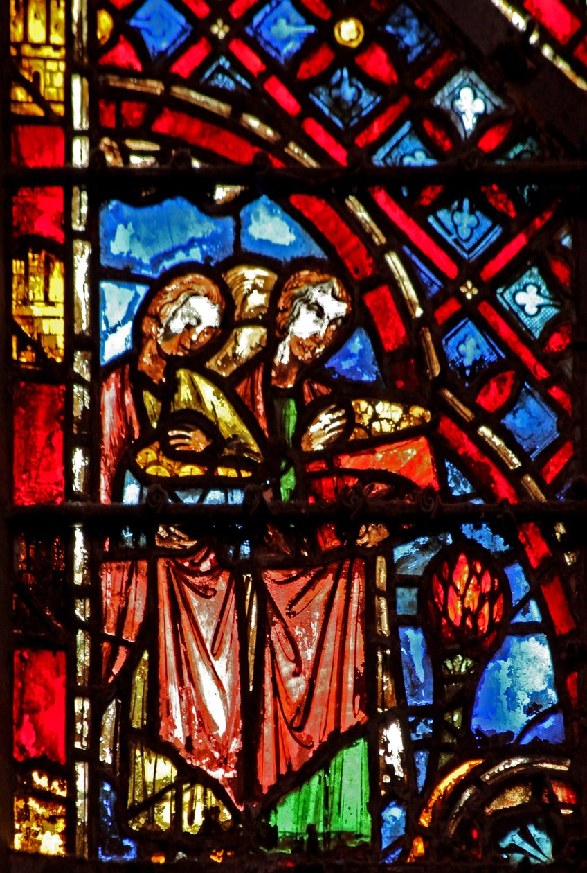 Fönster w2 leds israeliterna av en ängel Ex XII 34-35 av French School