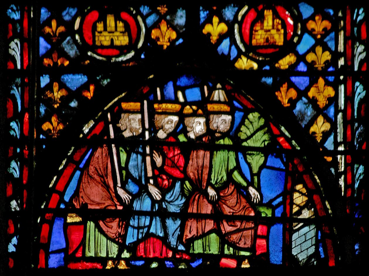 Fönster w3 Aarons personalblommor Numb XVII 9-10 av French School
