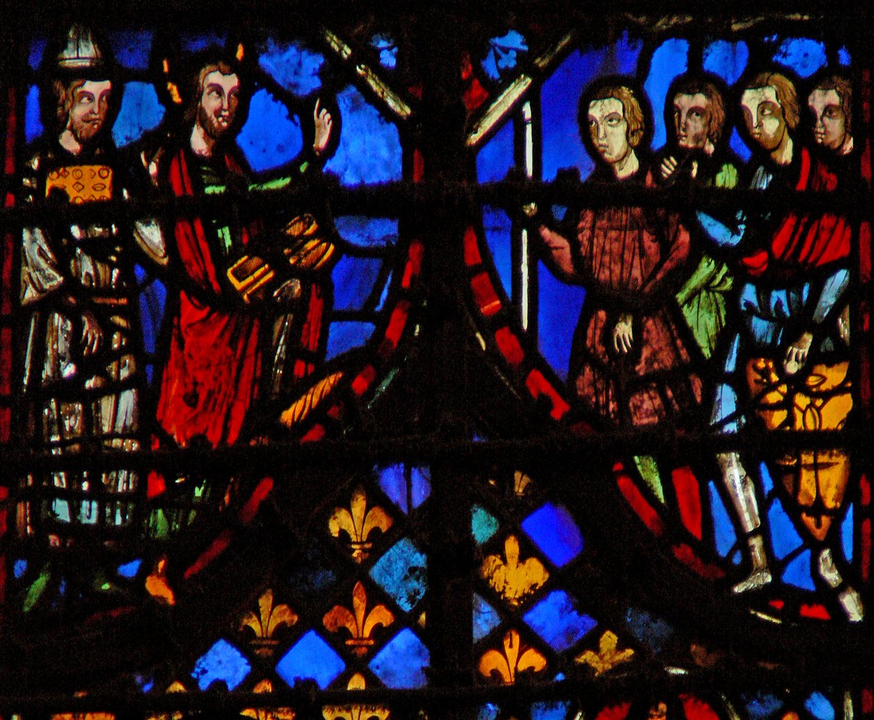 Fönster w3 Moses och Aron talar till folket Numb XX 26 eller 28 av French School