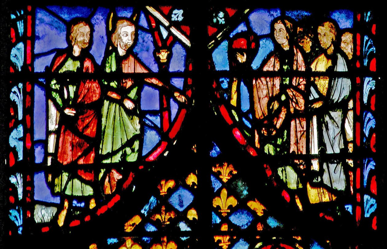 Fönster w3 Moses talar till folket Numb XX 13 av French School