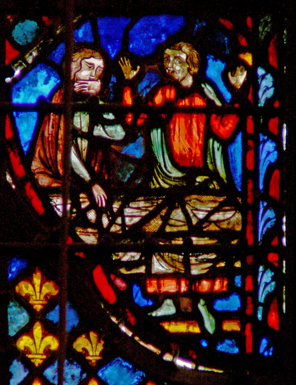 Window w3 the Punishing the people by pest Numb XI 33-34 av French School