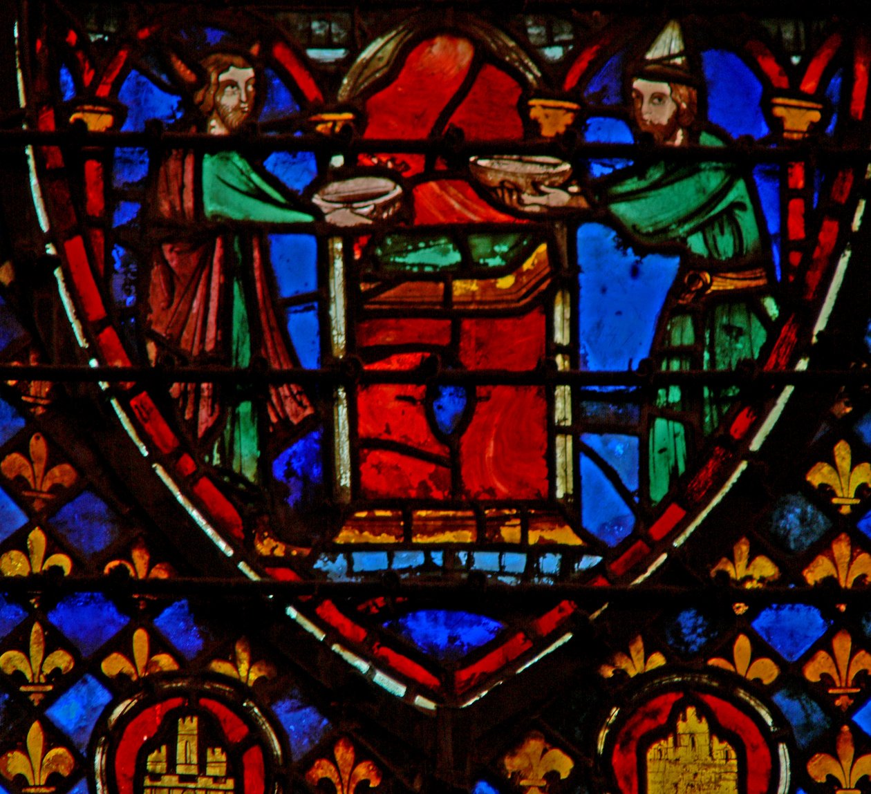 Fönster w3 Tabernaklet invigt av Moses och Aron Numb VII 1 av French School