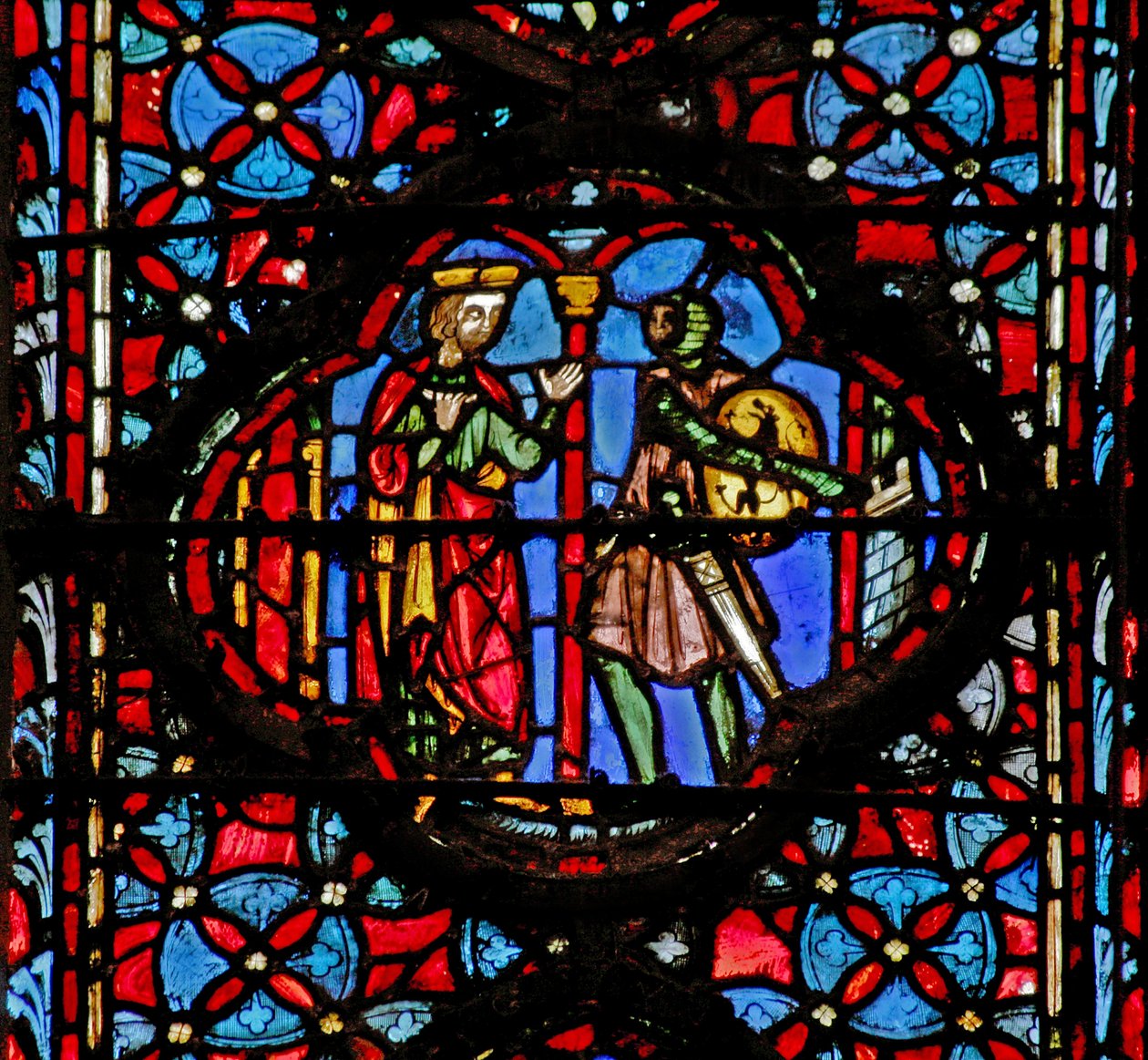 Fönster w4 Joshua möter gibeoniterna Josh IX 6-8 av French School