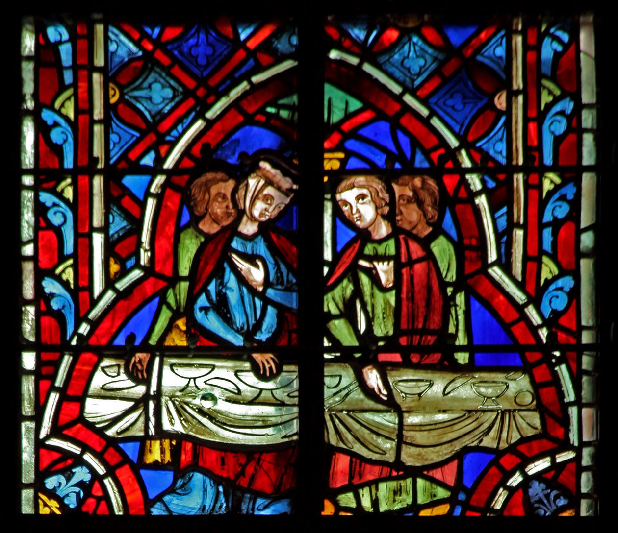 Fönster w5 Simsons bröllopsfest. Domare XIV 10 av French School