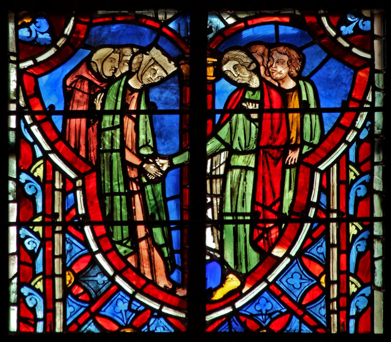 Fönster w5 Simsons bröllopsfest. Domare XIV 10 av French School